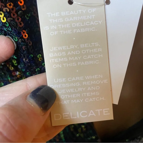 NWT Cache Iridescent Sequin Dress - halter neckline - Size Small - Picture 4 of 11